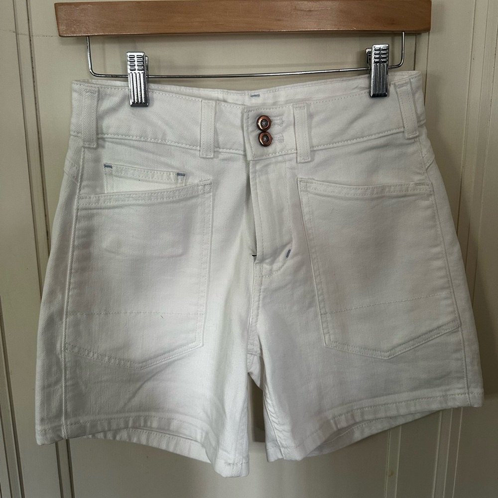 Pilcro White High-Rise Jean Shorts - The Wanderer Short